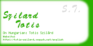 szilard totis business card