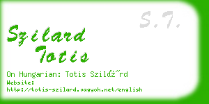 szilard totis business card